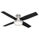 Ventilador de Teto Hunter Dempsey 132 cm LED Controle Remoto Carvalho Preto