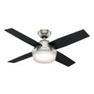 Ventilador de teto Hunter Dempsey 44" Indoor Brushed Nickel Light