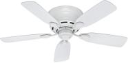 Ventilador de Teto Hunter Low Profile IV 107 cm 5 Hélices Branco Ventilador de Teto Hunter Low Profile IV 107 cm 5 Hélices Branco