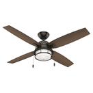 Ventilador de Teto Hunter Ocala 52 polegadas para Área Externa ou Interna com Luz LED e Corrente de Puxar - Bronze Rústico, Montagem Padrão, 4 Hélices, para Varanda, Garagem ou Sala de Estar - Noble Bronze Ventilador de Teto Hunter Ocala 52 polegadas para Área Externa ou Interna com Luz LED e Corrente de Puxar - Bronze Rústico, Montagem Padrão, 4 Hélices, para Varanda, Garagem ou Sala de Estar - Noble Bronze