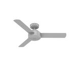 Ventilador de Teto Hunter Presto 44" 3 Hélices Cinza Pomba Controle de Parede