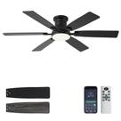 Ventilador de teto iacaf 132 cm 6 pás LED com controle remoto e app