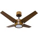 Ventilador de Teto Infinity Linea LED 3000K Marrom Imbuia 4 Pás 220 V 1062 + Controle Remoto
