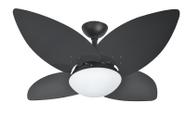 Ventilador de Teto Infinity Lótus Preto 4 Pás Pretas 110V+Controle 1025