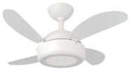 Ventilador de Teto Infinity Lux LED 3000K Mini Branco 4 Pás MDF Branco 220V 1020