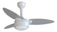 Ventilador De Teto Inverter Elluz 3 Pás Branco E Cinza Com Controle Remoto Ventisol