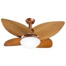 Ventilador de Teto Jet Aspen Venti-delta Cobre 4Pás Freijó 220 V + Controle