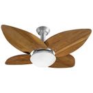 Ventilador de Teto Jet Aspen Venti-delta Prata 4Pás Imbuia 110 V + Controle