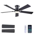 Ventilador de teto JSAITEE 132 cm com luz LED e 6 velocidades com controle remoto