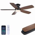 Ventilador de Teto JSAITEE 48" Embutido com Luz e Controle Remoto