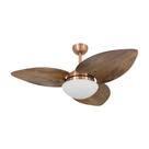 Ventilador de Teto Kovalski Cobre 3 Pás Rádica Imbuia 127V