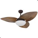 Ventilador de Teto Kovalski Marrom Texturizado 3 Pás Rádica Imbuia 127V com Controle