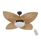 Ventilador de Teto Kovalski Marrom Texturizado 4 Pás Rádica Freijó 127V com Controle