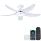 Ventilador de teto Kviflon 116cm com luzes e controle remoto branco