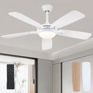 Ventilador de teto Kviflon 132cm com luzes e controle remoto branco Ventilador de teto Kviflon 132cm com luzes e controle remoto branco