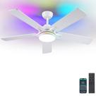 Ventilador de teto Kviflon 132cm com luzes e controle remoto RGB Ventilador de teto Kviflon 132cm com luzes e controle remoto RGB