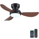 Ventilador de teto Kviflon 36" Flush Mount Light Remote App Control