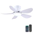Ventilador de teto Kviflon de 36 polegadas com luz e controle remoto branco Ventilador de teto Kviflon de 36 polegadas com luz e controle remoto branco