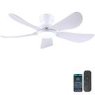 Ventilador de teto Kviflon de 46 polegadas com luzes e controle remoto branco