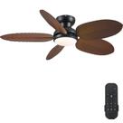 Ventilador de teto Kviflon Tropical com luzes 114 cm com controle remoto Ventilador de teto Kviflon Tropical com luzes 114 cm com controle remoto