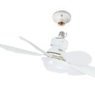 Ventilador de Teto Lâmpada Bivolt com Controle Remoto Branco Led 40w Timer e Motor sem Escova Silencioso 03 Velocidades
