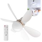 Ventilador de Teto Lâmpada E27 Com Led Ajustável Bivolt VT02