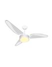 Ventilador de teto laura led branco quente 18w pás em policarbonato - ventex