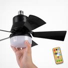 Ventilador de Teto LED 42cm 30W com Controle Remoto 5 Pás, 3 Velocidades e 3 Tons de Luz Preto Ventilador de Teto LED 42cm 30W com Controle Remoto 5 Pás, 3 Velocidades e 3 Tons de Luz Preto