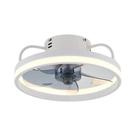 Ventilador De Teto LED Ajustável Reversível Com Controle Remoto, 5 Lâminas Invisíveis, Instalação