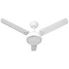 Ventilador De Teto Led Ametista Tron 130w 3 Pás Clm New Branco Preto San Silencioso Para Casa 127V