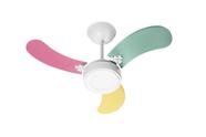 Ventilador de Teto Led Colors Br/Fem 220V+Controle Remoto