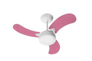 Ventilador de Teto Led Colors Br/Rosa 110V+Controle Remoto