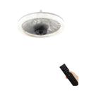 Ventilador De Teto LED Com Controle Remoto Inteligente E Base Conversora E27 Para Sala De Estar