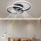 Ventilador De Teto LED Com Controle Remoto, Luminária Pendente Circular Para Decoração De Sala De