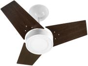 Ventilador De Teto Led Fit Led Branco 3 Pás Tabaco Led 12W 6000K 130W 127V C3V 59-3103 Ventidelta