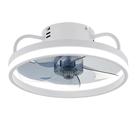 Ventilador De Teto LED Moderno Ajustável Em Três Cores Com Controle Remoto E Temporizador De Lâminas