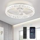 Ventilador de teto LEDIARY 20" branco regulável 6 velocidades 110V