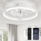 Ventilador de teto LEDIARY 20" com luz regulável e controle remoto de 6 velocidades