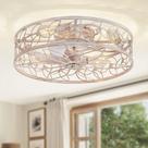 Ventilador de teto LEDIARY Flush Mount 23" com controle remoto