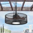 Ventilador de teto LEDIARY Gazebo com luz de 6 velocidades IP65 preto