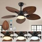 Ventilador de teto Liokoc 42" Palm Blade, controle remoto LED de 3 cores