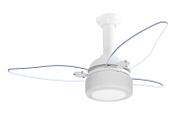 Ventilador de Teto Loren-Sid Aristocrata LED BR Branco M1 Pa Injetada Transparente 3P05I-TR 127V Ref-2469