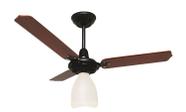 Ventilador de Teto Loren-Sid Diplo M2 Lumi Preto 3V 220V com Pás de Madeira Mogno Ref-702