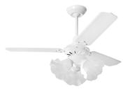 Ventilador de Teto Loren-Sid Diplo M3 Diamante Branco 220V com Pás de Madeira MDF Branca Ref-2600