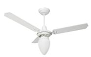 Ventilador de Teto Loren-Sid Diplo M3 Pera Branco 127V com Pás de Madeira MDF Branca Ref-2384