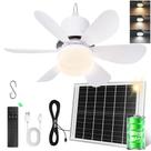Ventilador de Teto LUYITOM 17,5" Solar Portátil 18000mAh com Luz Ventilador de Teto LUYITOM 17,5" Solar Portátil 18000mAh com Luz