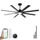 Ventilador de teto Minislak 183 cm Alexa Smart de 8 pás com luz