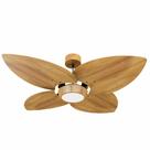 Ventilador de Teto Natuvent Dahlia Led 4 Pás Madeira Teca
