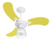 Ventilador De Teto New Baby Colors 3 Pás Amarelo Delta Biturbo
