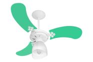 Ventilador De Teto New Baby Colors Br/Vde 220V+Controle Rem.